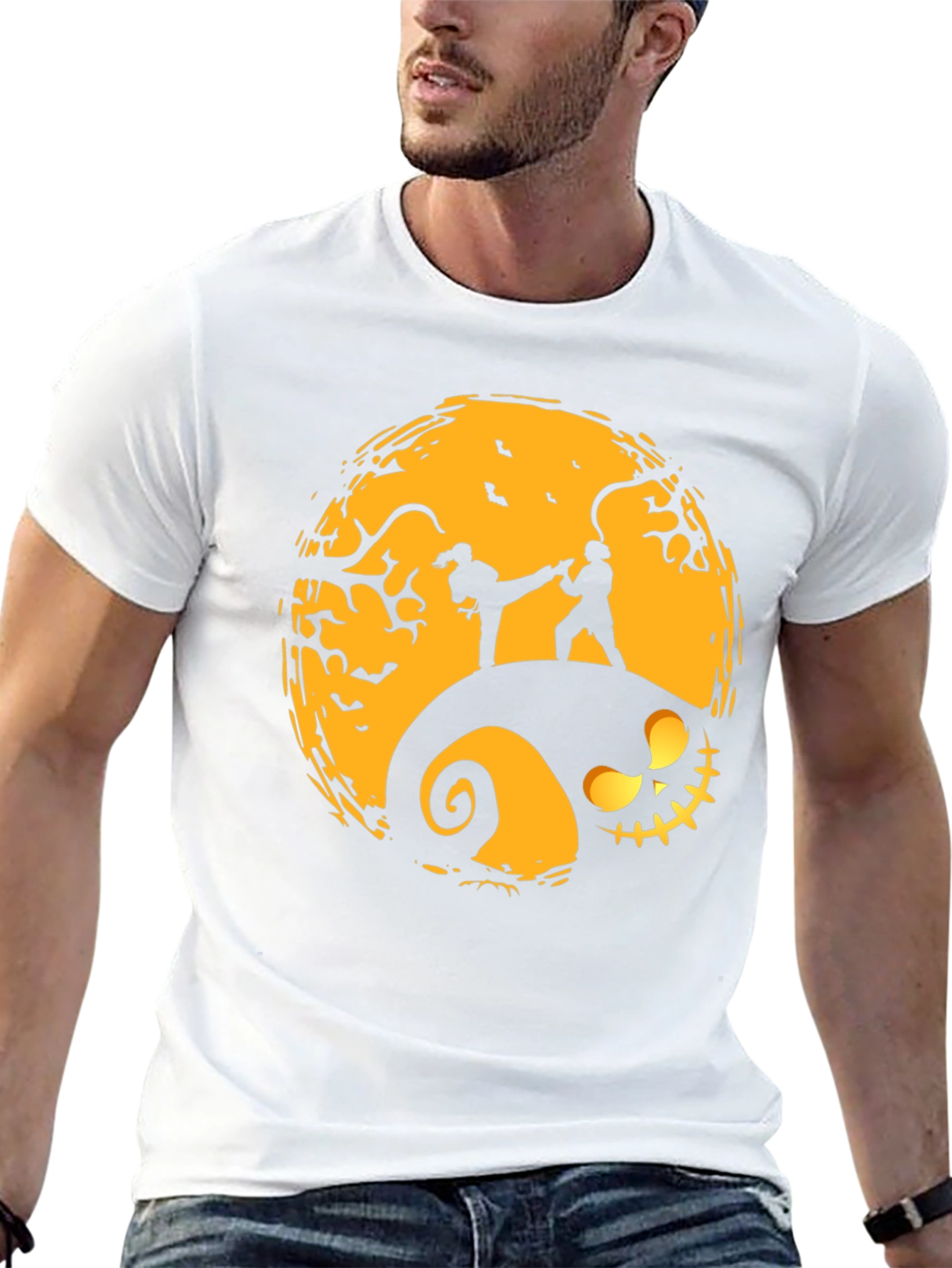 Halloween Karate Silhouette Graphic Tee