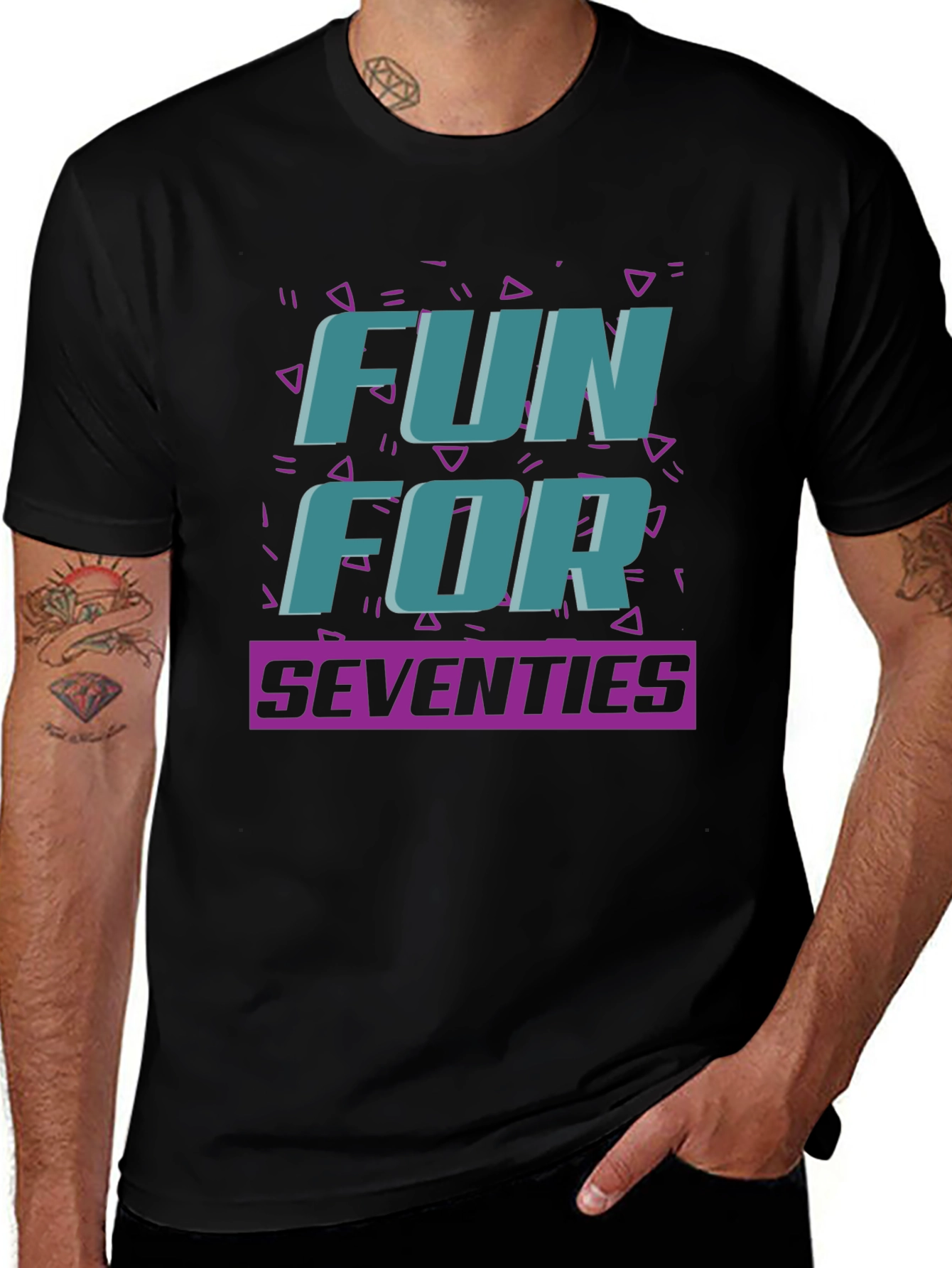 Fun For Seventies Black T-Shirt