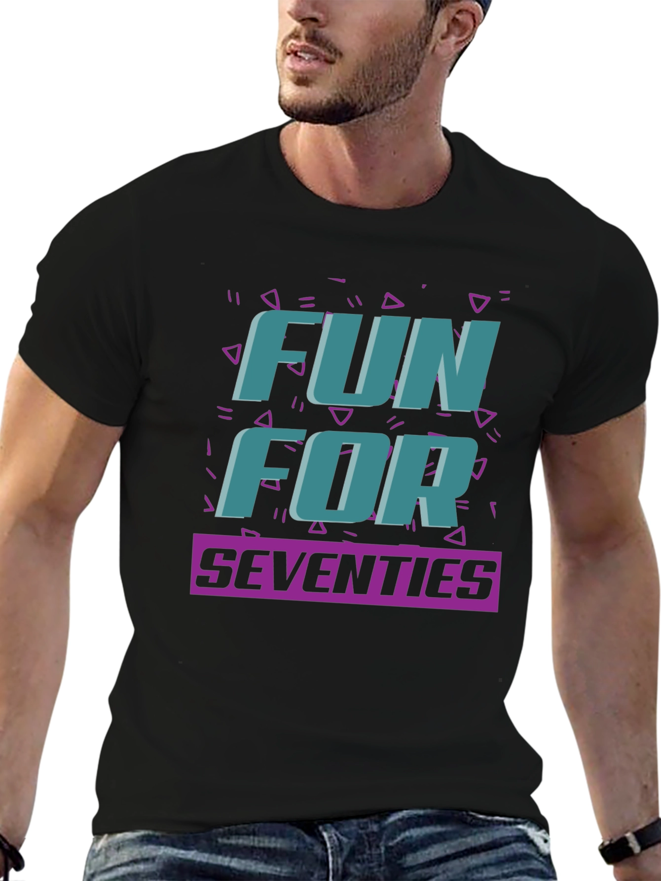 Fun For Seventies Black T-Shirt