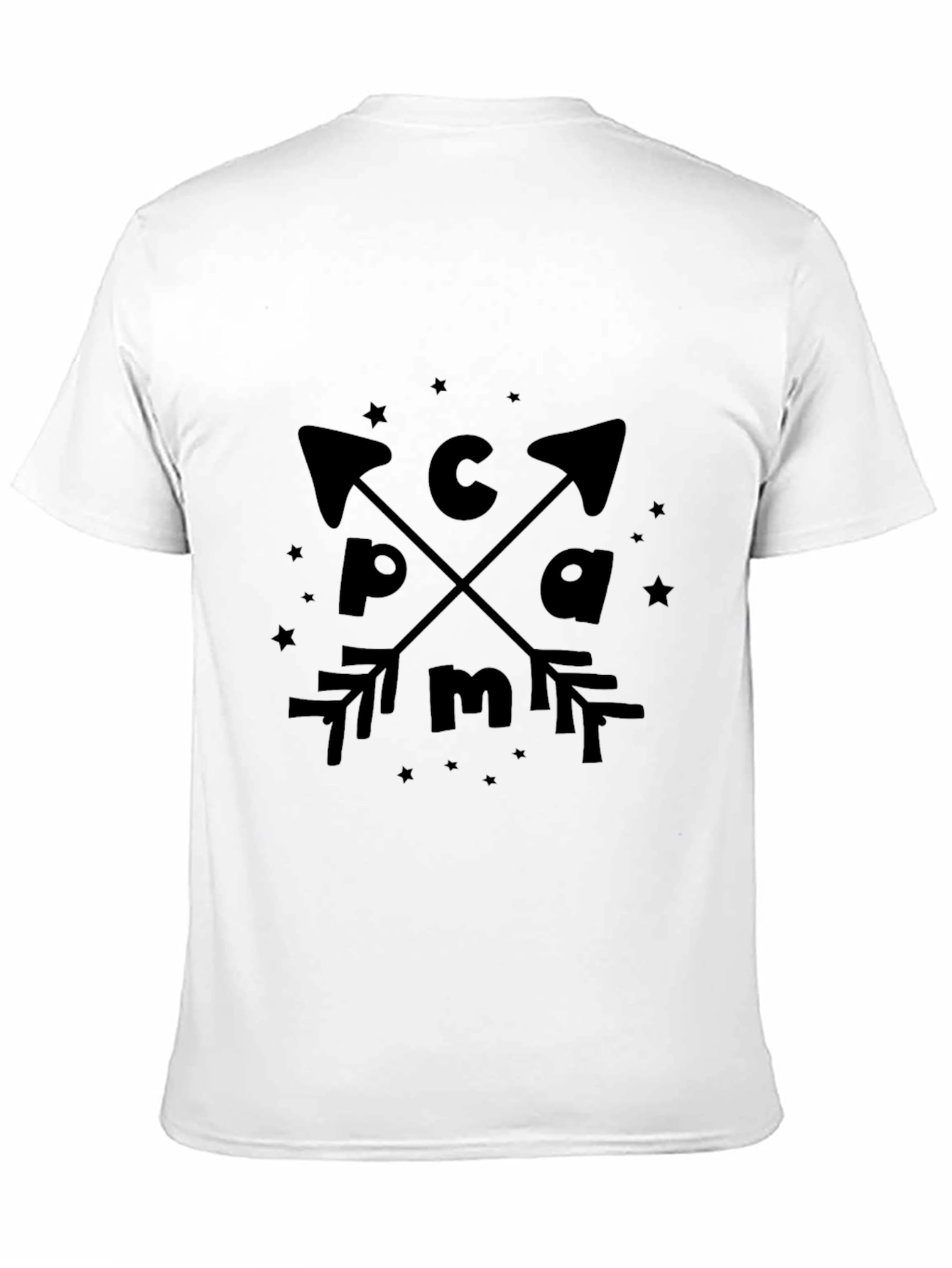 PCMA Arrow Graphic T-Shirt - Casual Black Tee