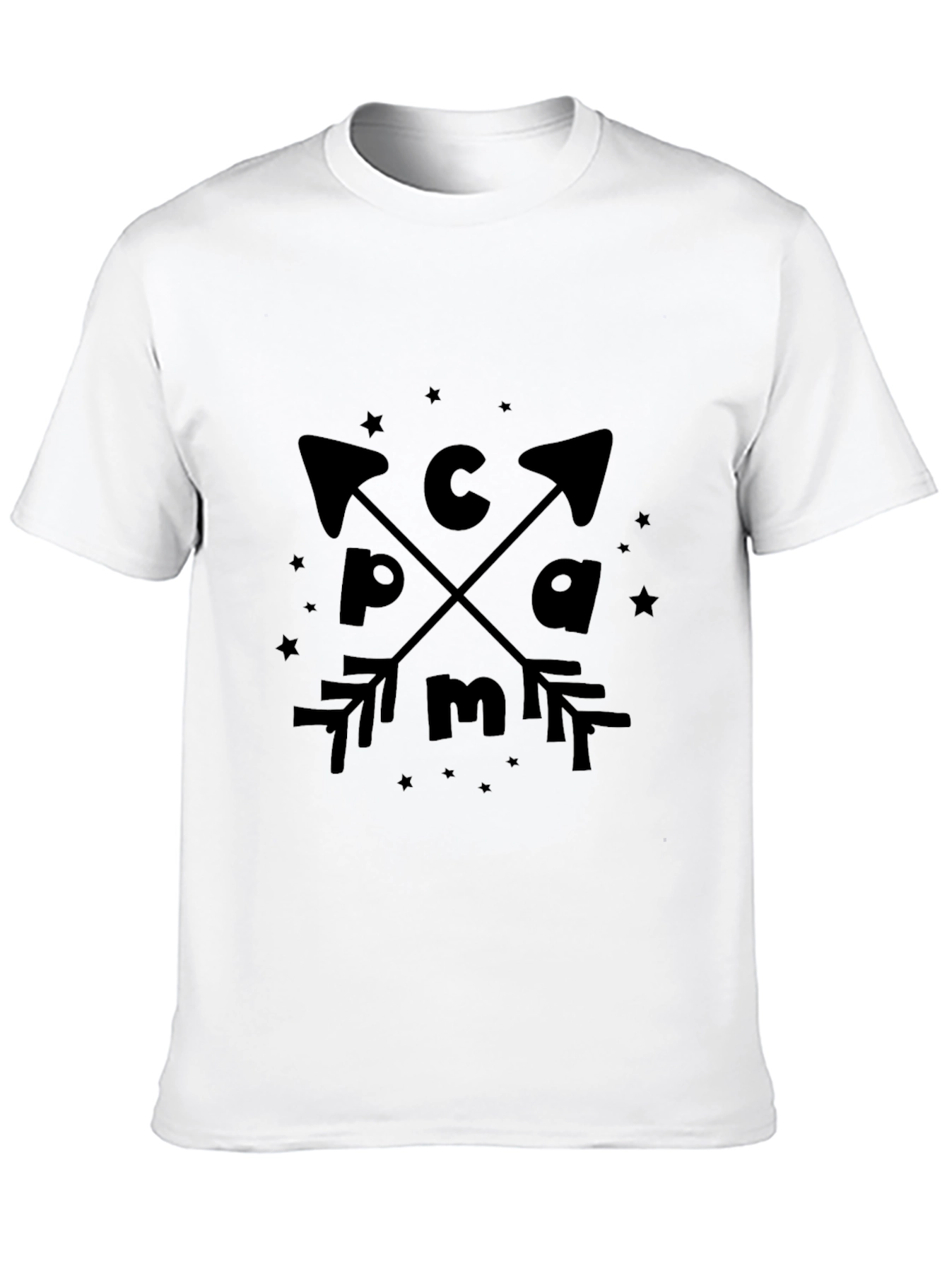 PCMA Arrow Graphic T-Shirt - Casual Black Tee