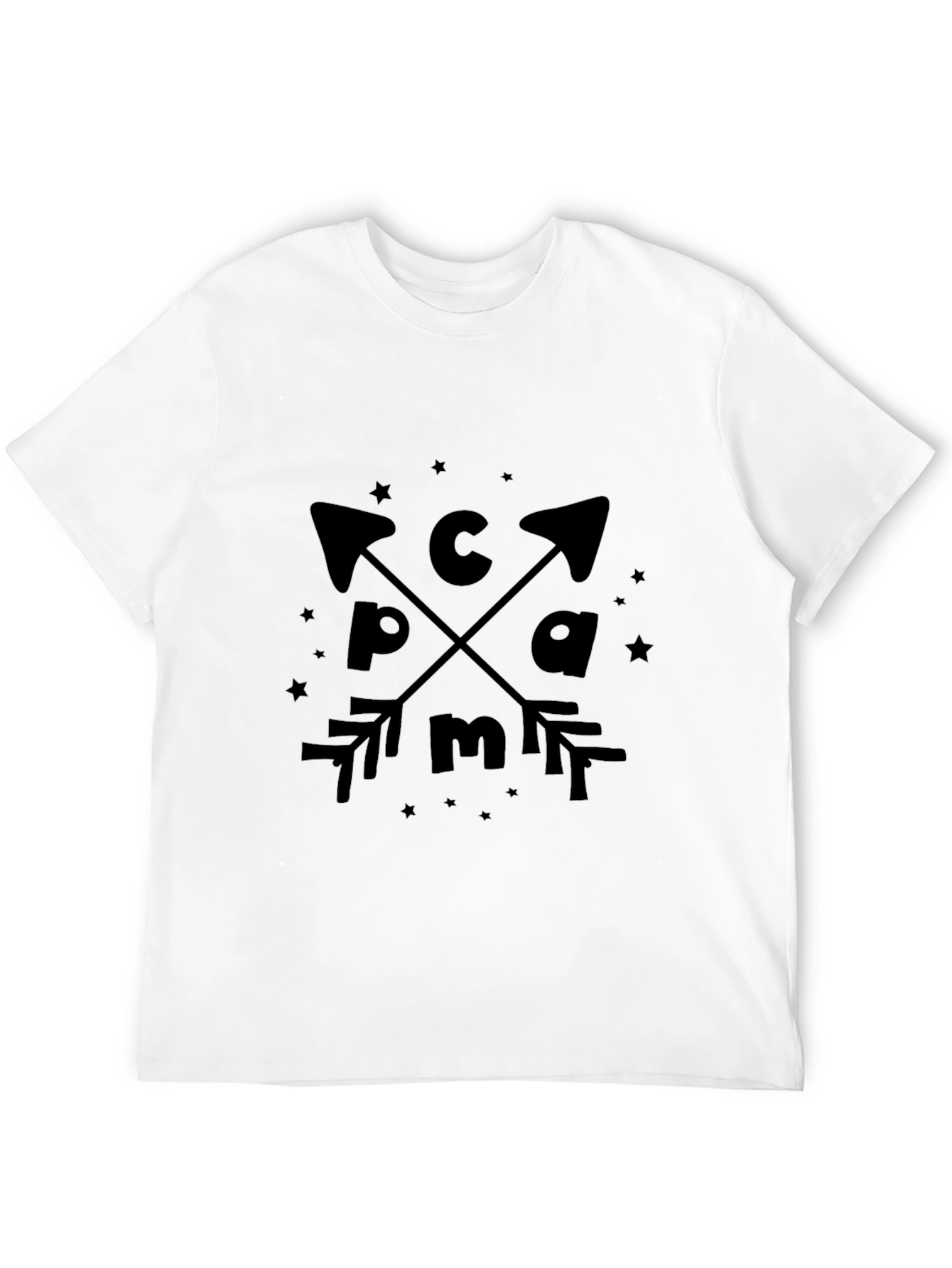 PCMA Arrow Graphic T-Shirt - Casual Black Tee