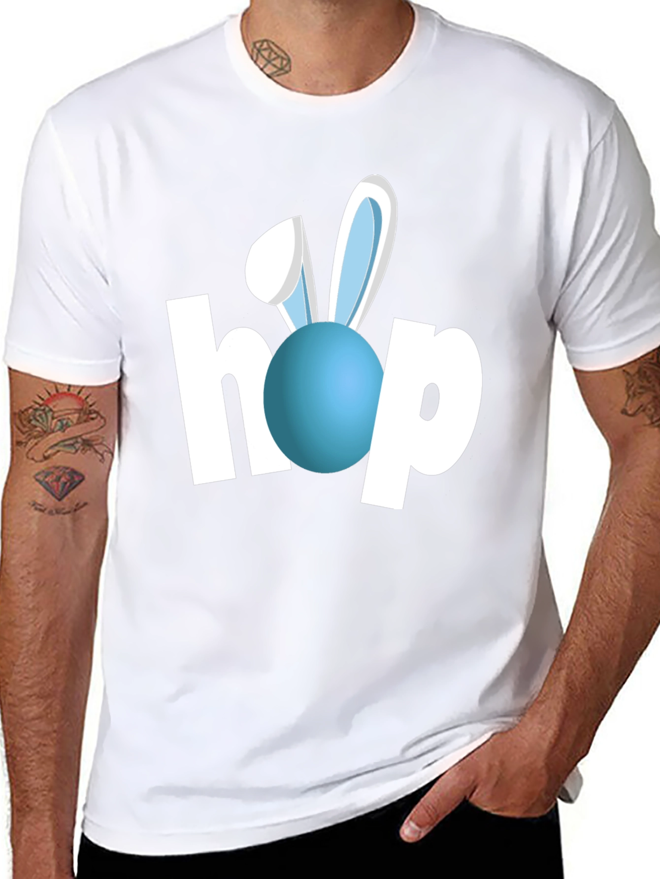 Easter Hop Bunny T-Shirt - Festive Holiday Apparel