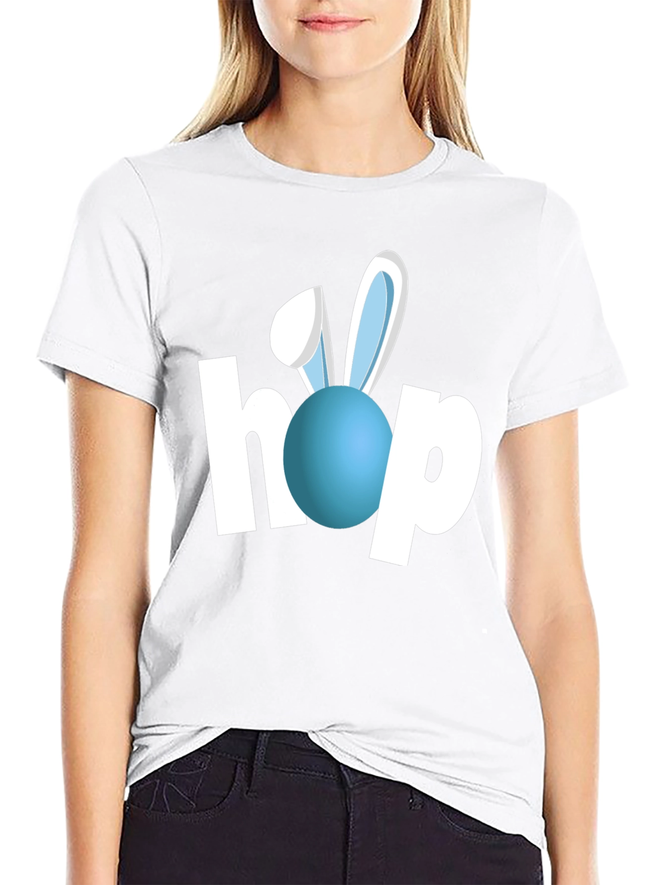 Easter Hop Bunny T-Shirt - Festive Holiday Apparel