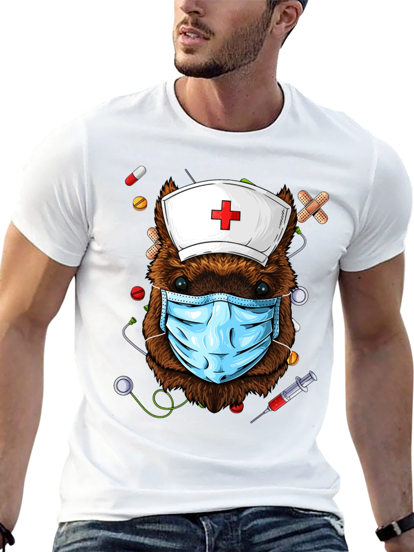 Nurse Beaver T-Shirt: Healthcare Hero