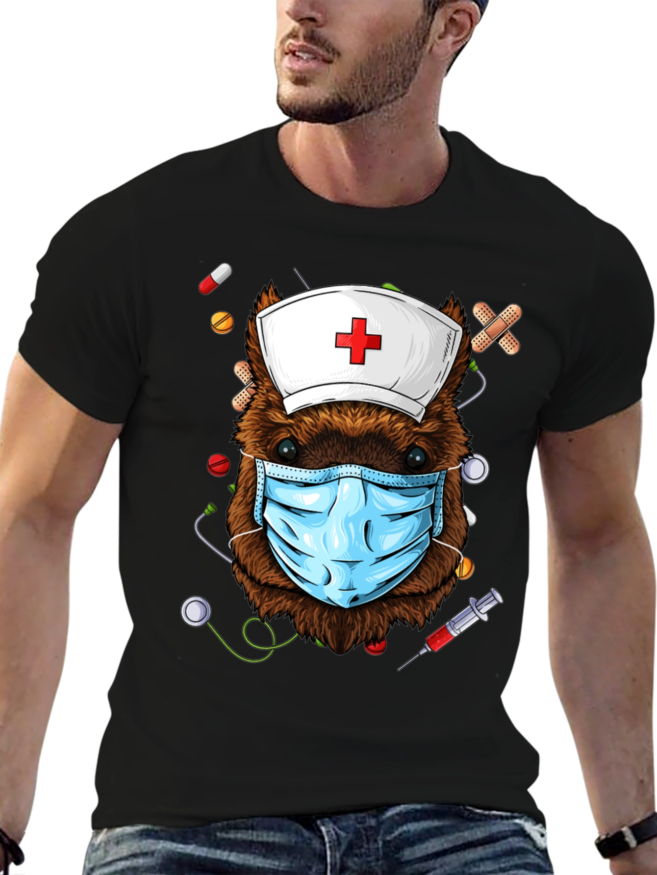 Nurse Beaver T-Shirt: Healthcare Hero