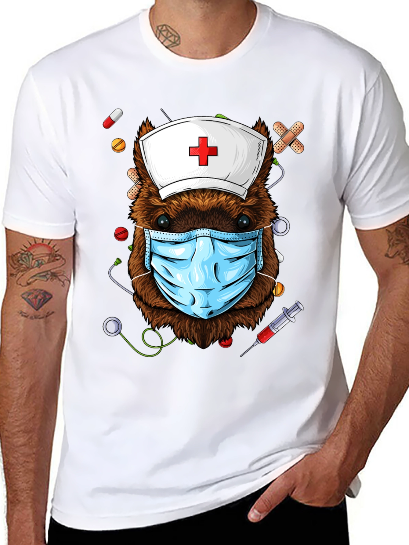 Nurse Beaver T-Shirt: Healthcare Hero