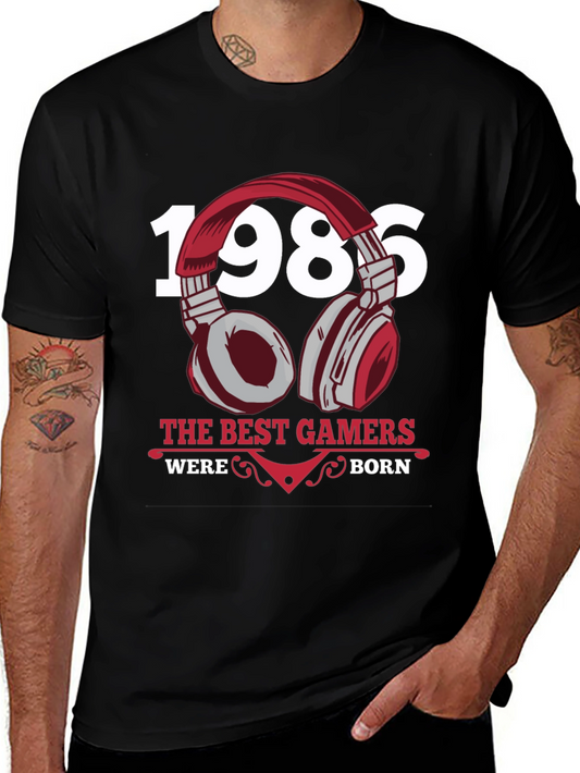 1986 Best Gamers T-Shirt Black Gaming Apparel