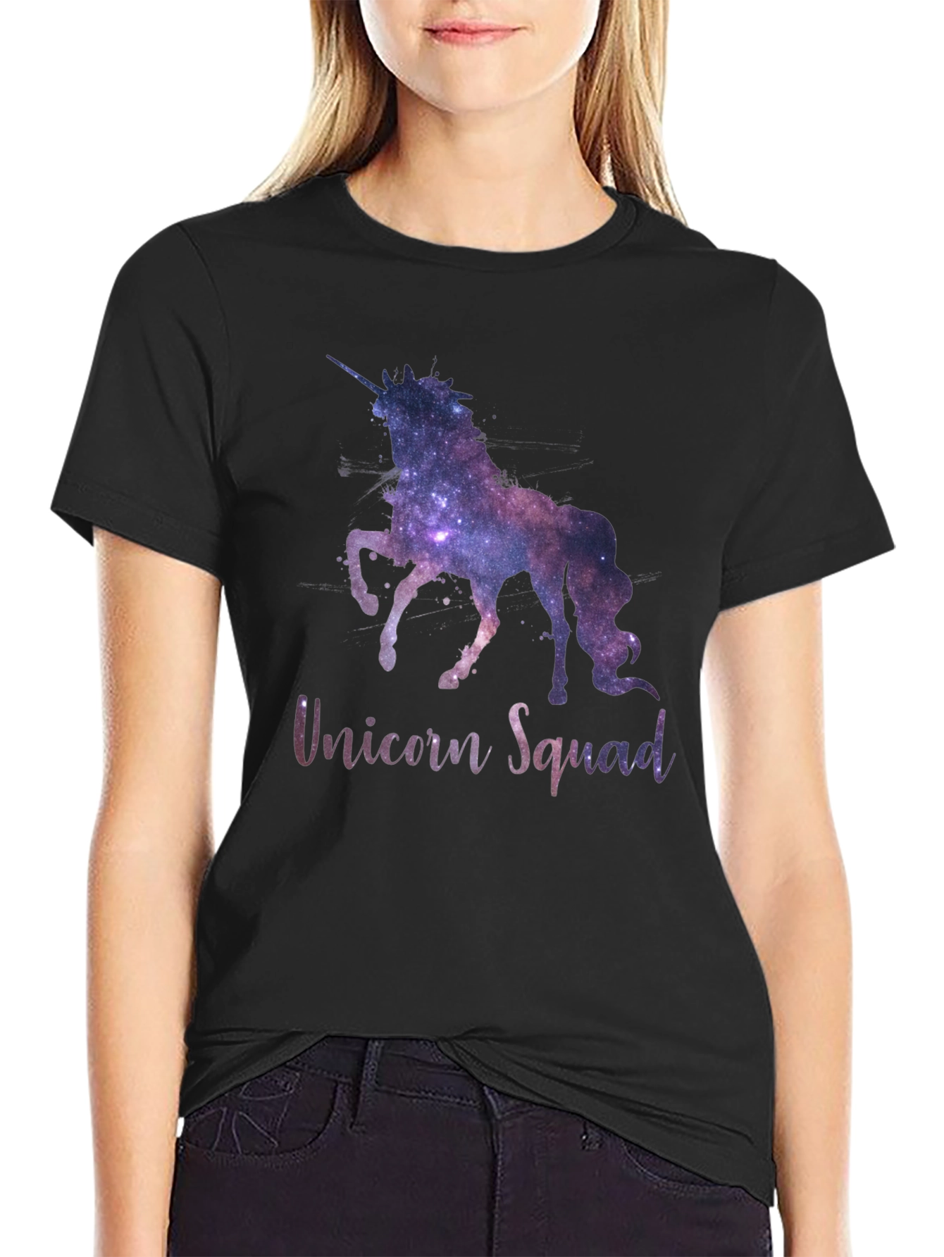 Unicorn Squad Galaxy Graphic T-Shirt