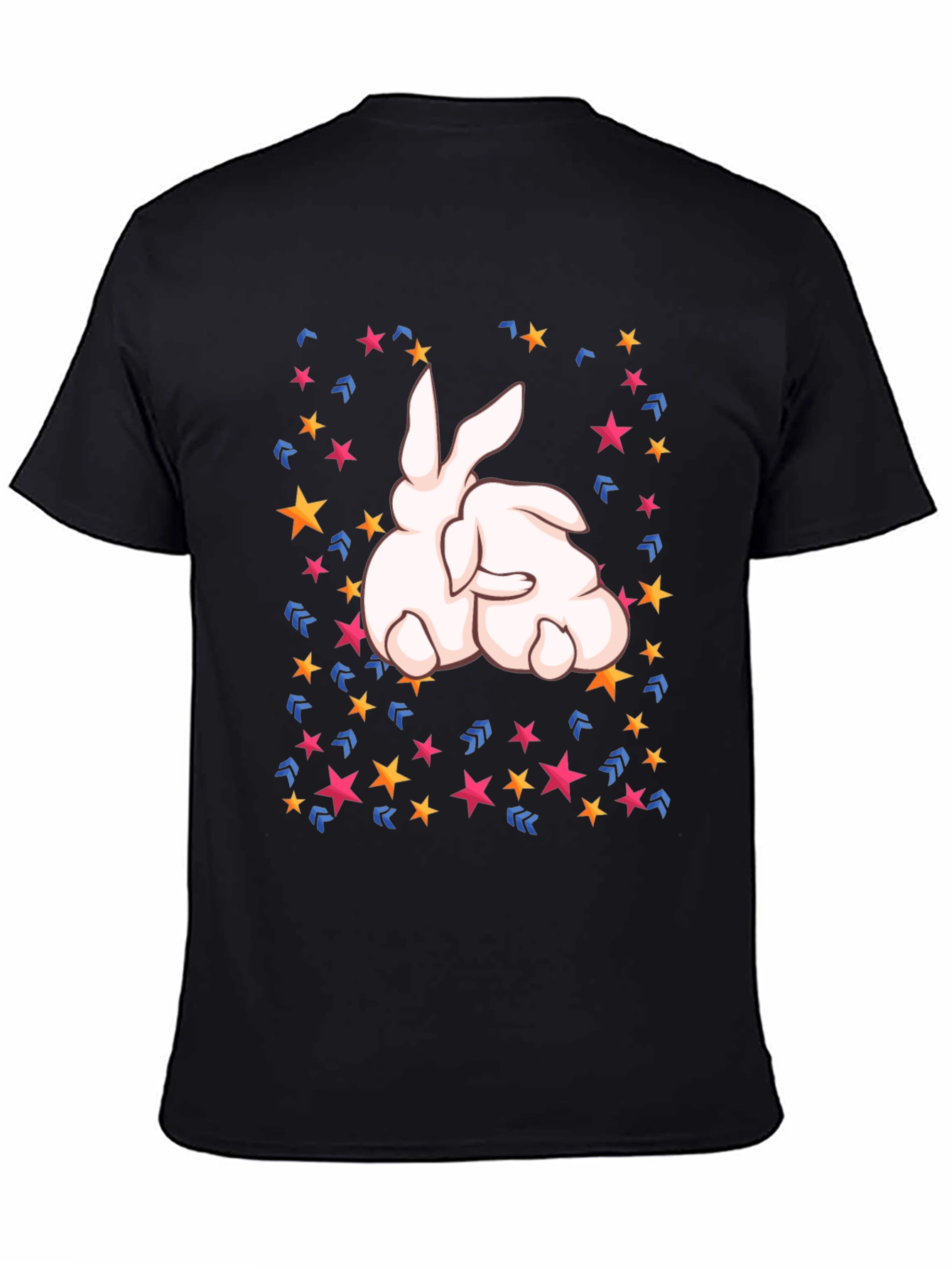 Bunny Star Black T-Shirt