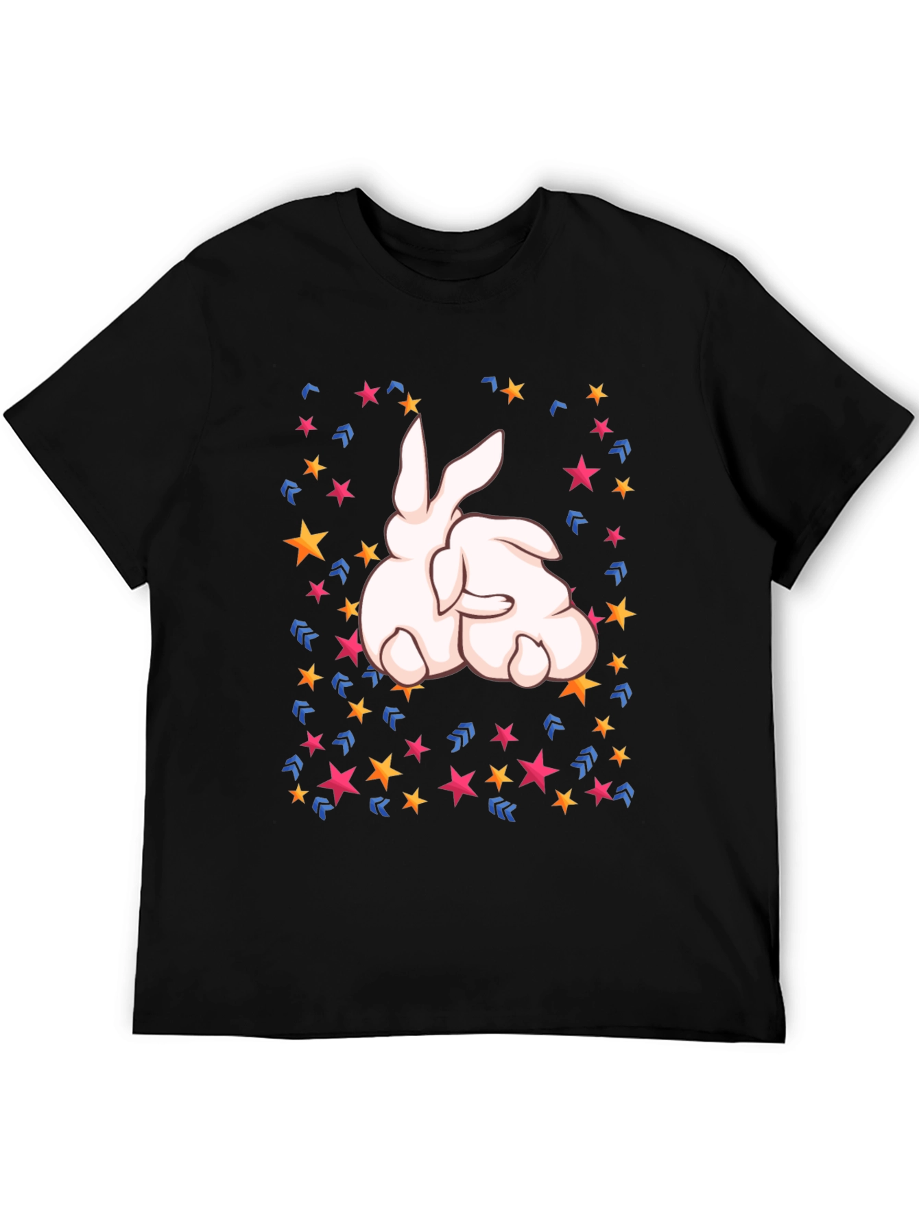 Bunny Star Black T-Shirt