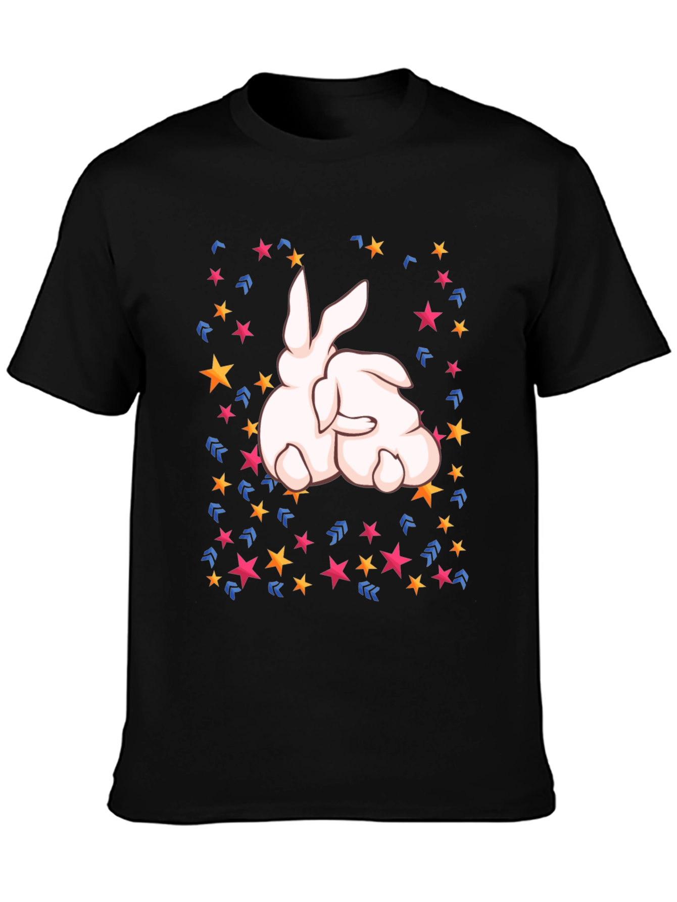 Bunny Star Black T-Shirt