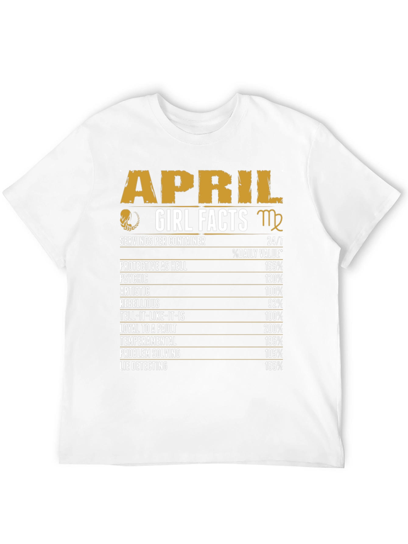 April Girl Facts T-Shirt - Zodiac Virgo Birthday Tee