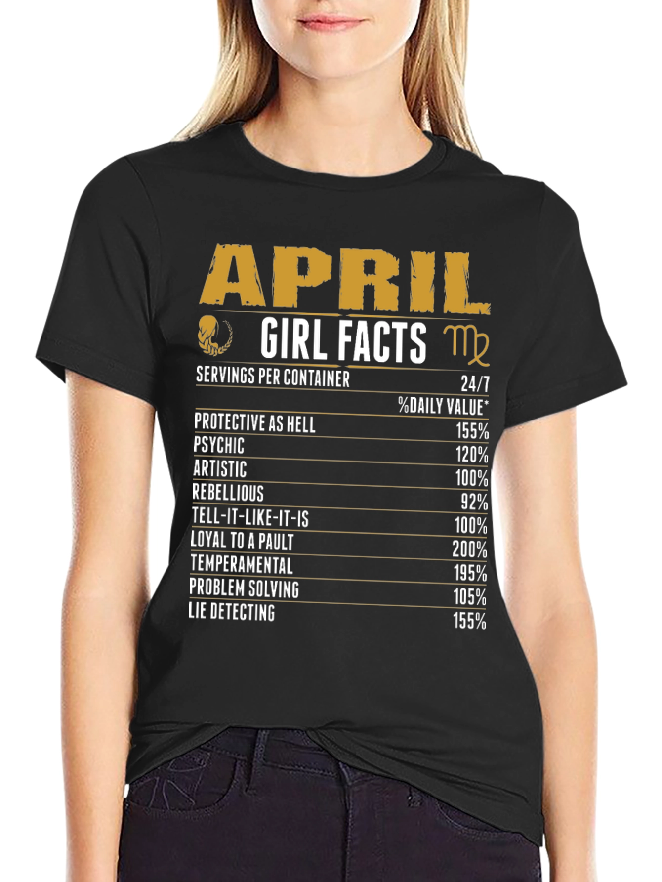 April Girl Facts T-Shirt - Zodiac Virgo Birthday Tee