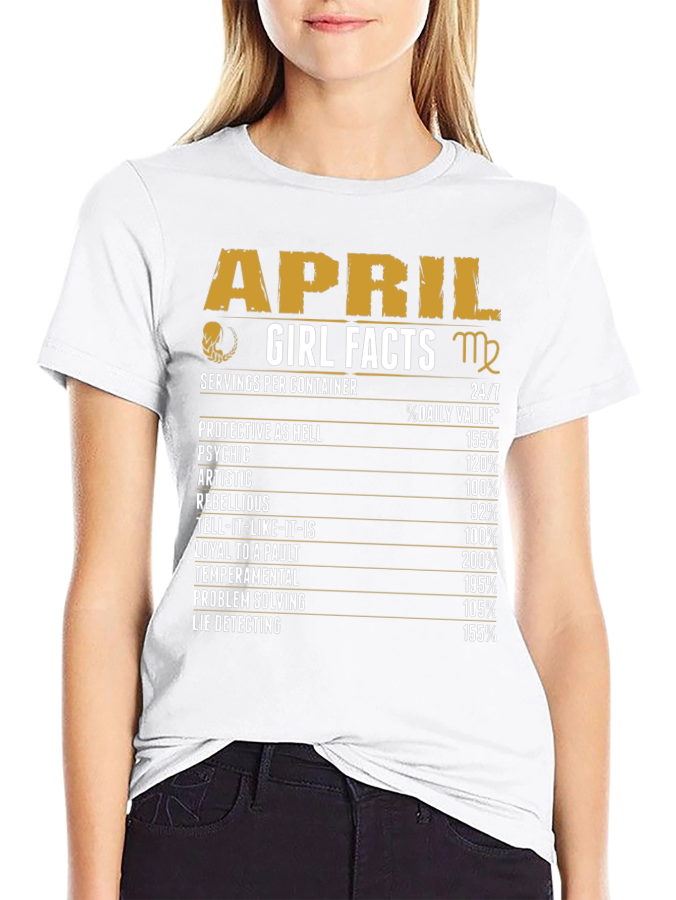 April Girl Facts T-Shirt - Zodiac Virgo Birthday Tee