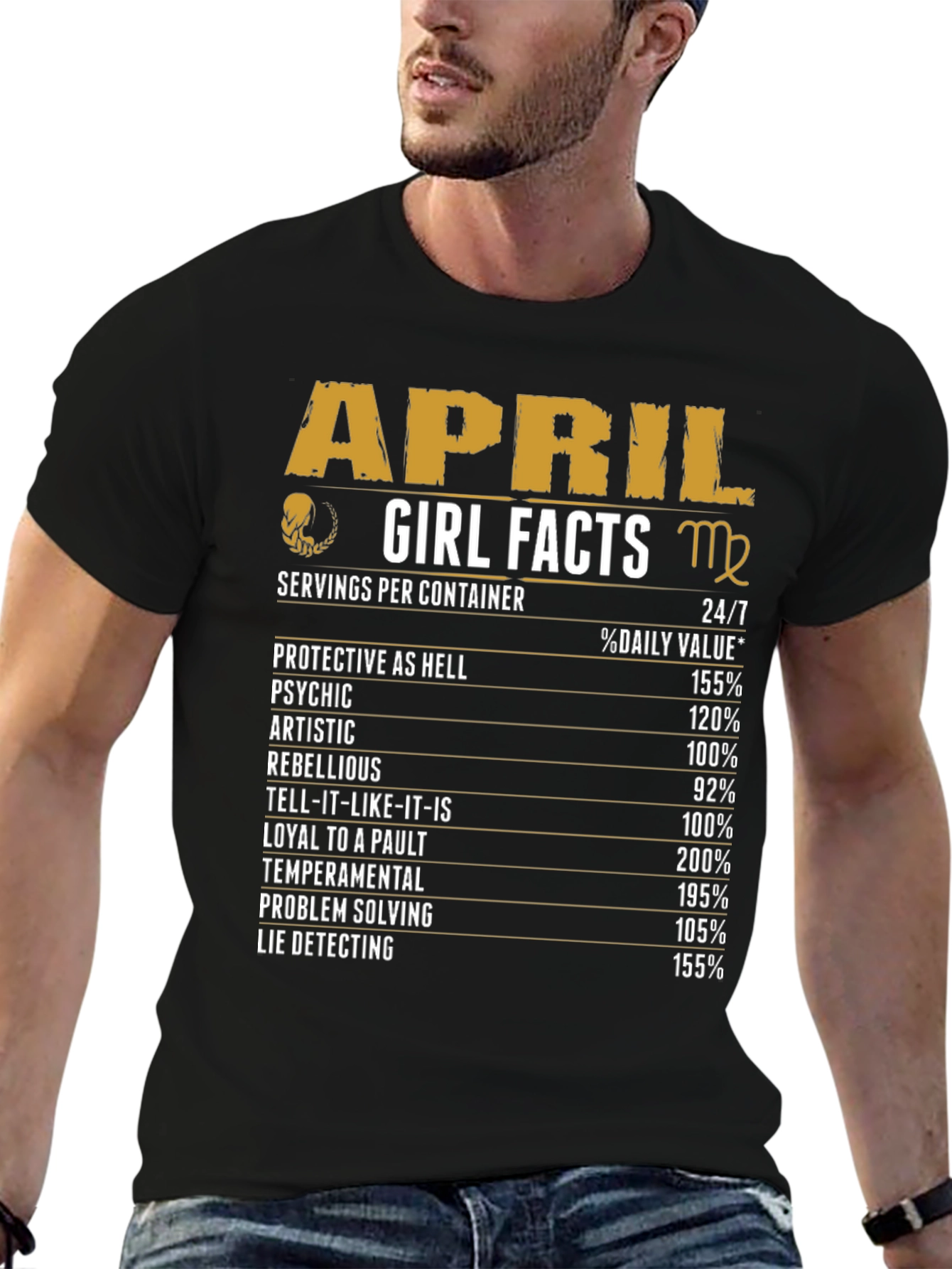 April Girl Facts T-Shirt - Zodiac Virgo Birthday Tee
