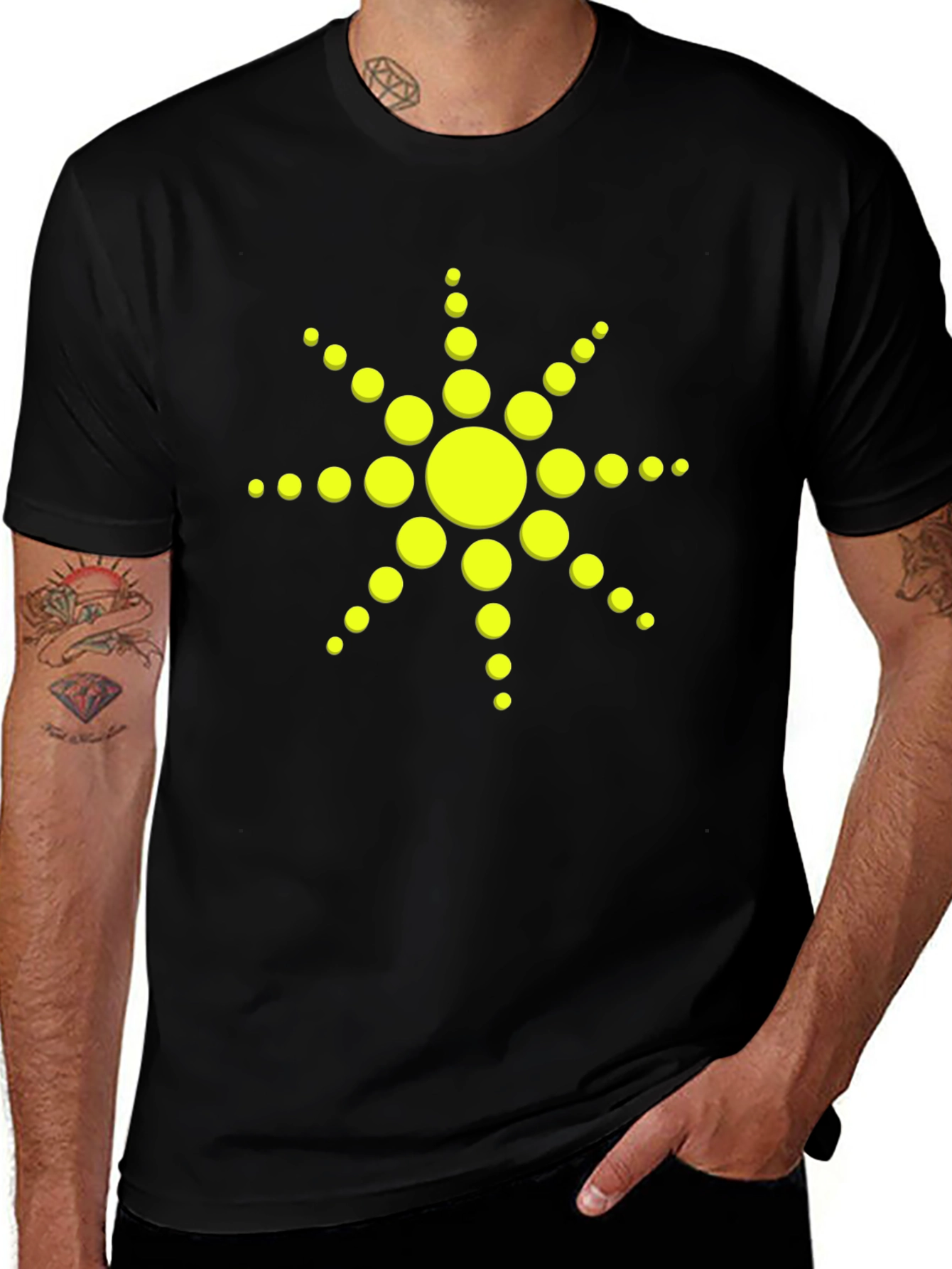 Solar Flare Graphic Tee - Black