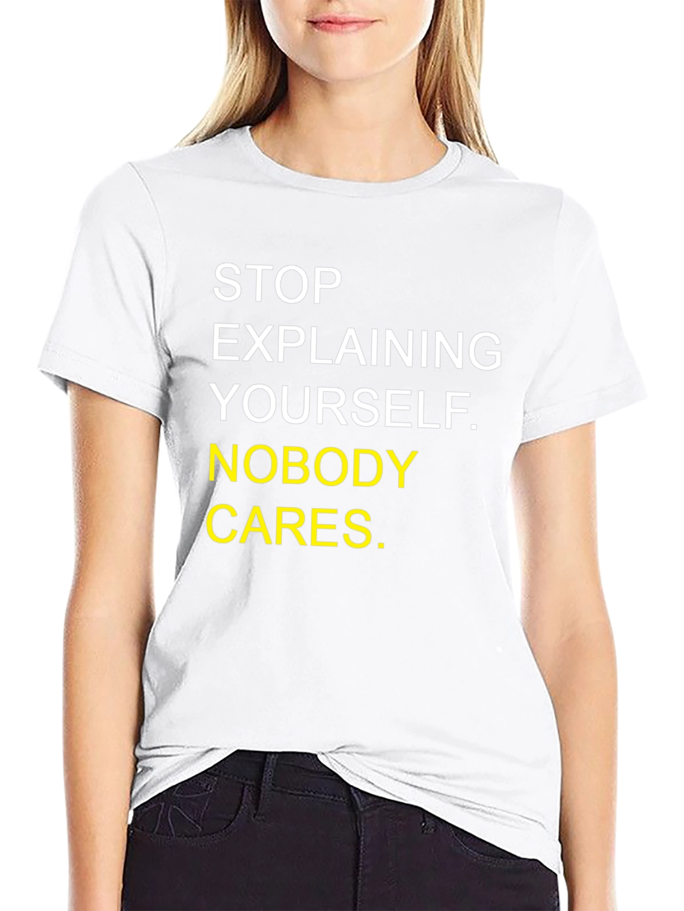Sarcastic Graphic Tee - Nobody Cares T-Shirt