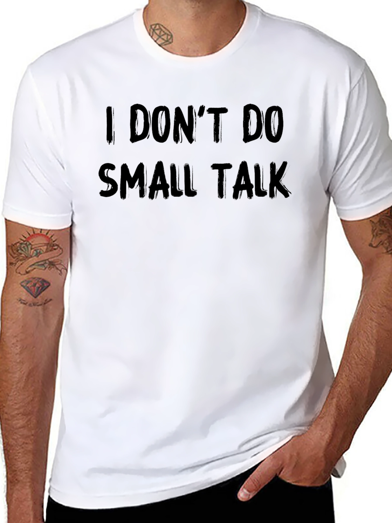 I DONT DO SMALL TALK T-Shirt - Black