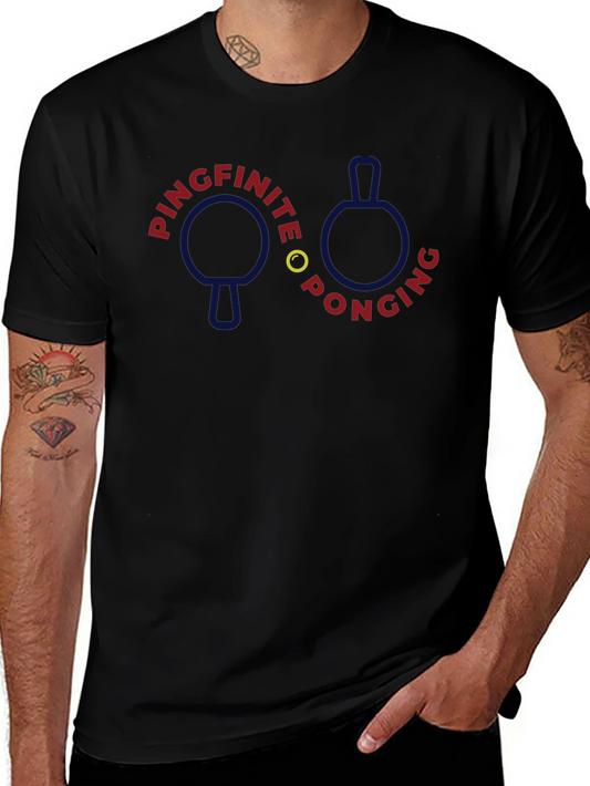 Pingfinite Ponging Graphic Tee - Table Tennis Fan T-Shirt