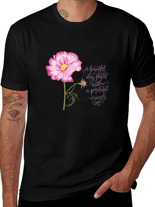 Positive Mindset Floral T-Shirt