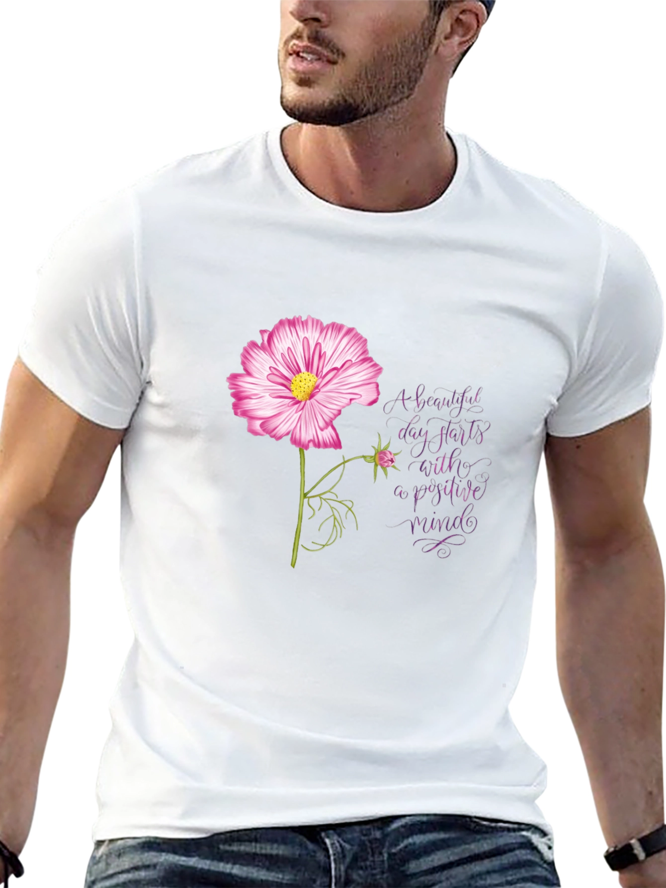 Positive Mindset Floral T-Shirt