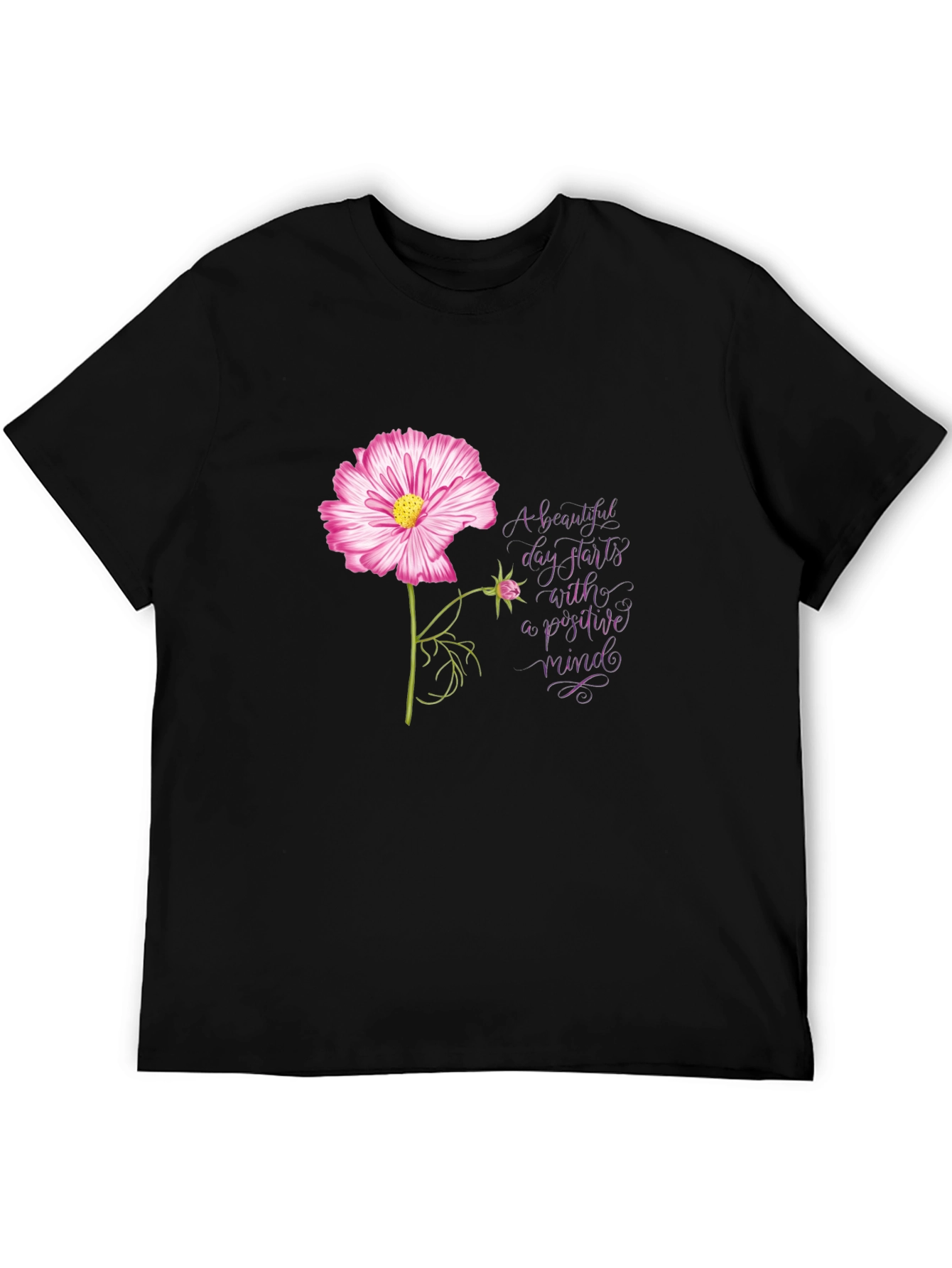 Positive Mindset Floral T-Shirt