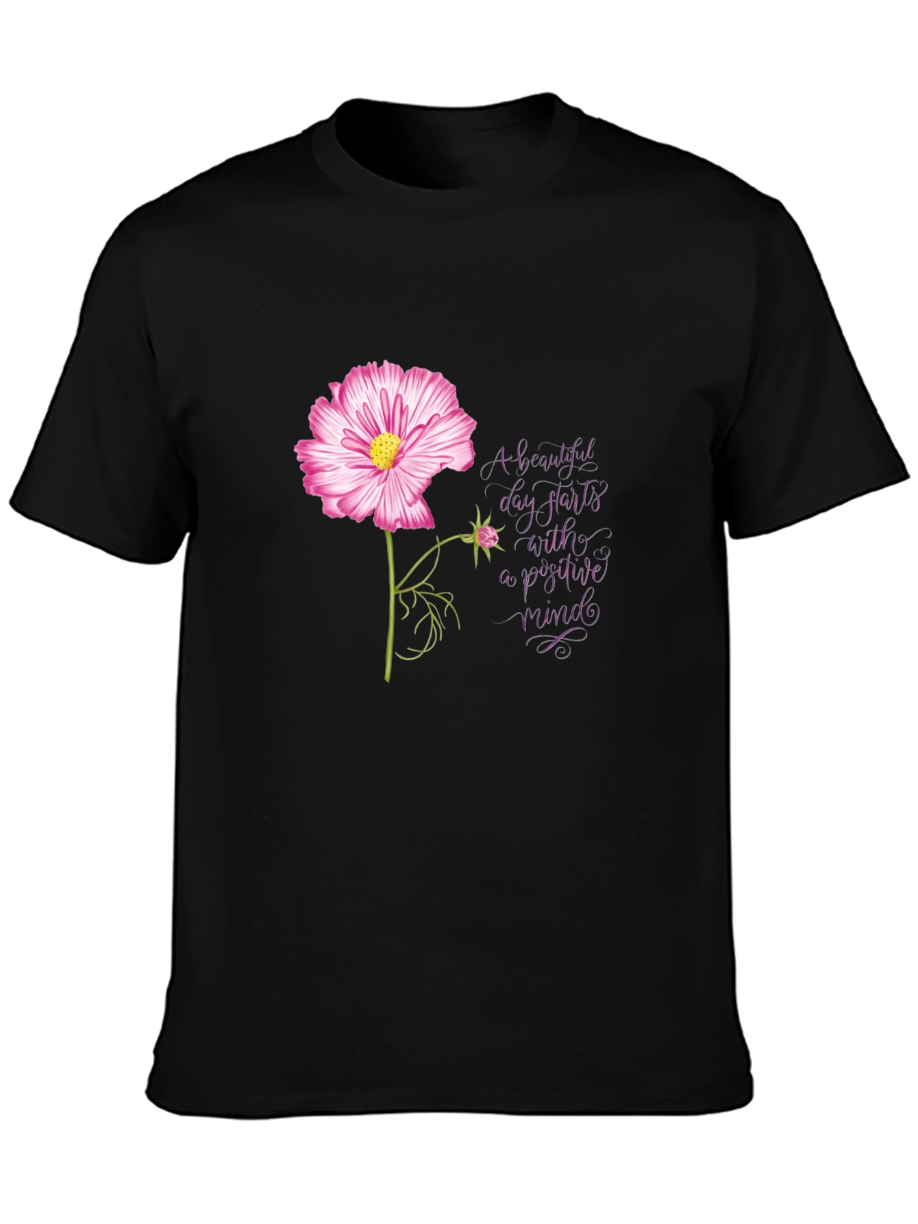 Positive Mindset Floral T-Shirt