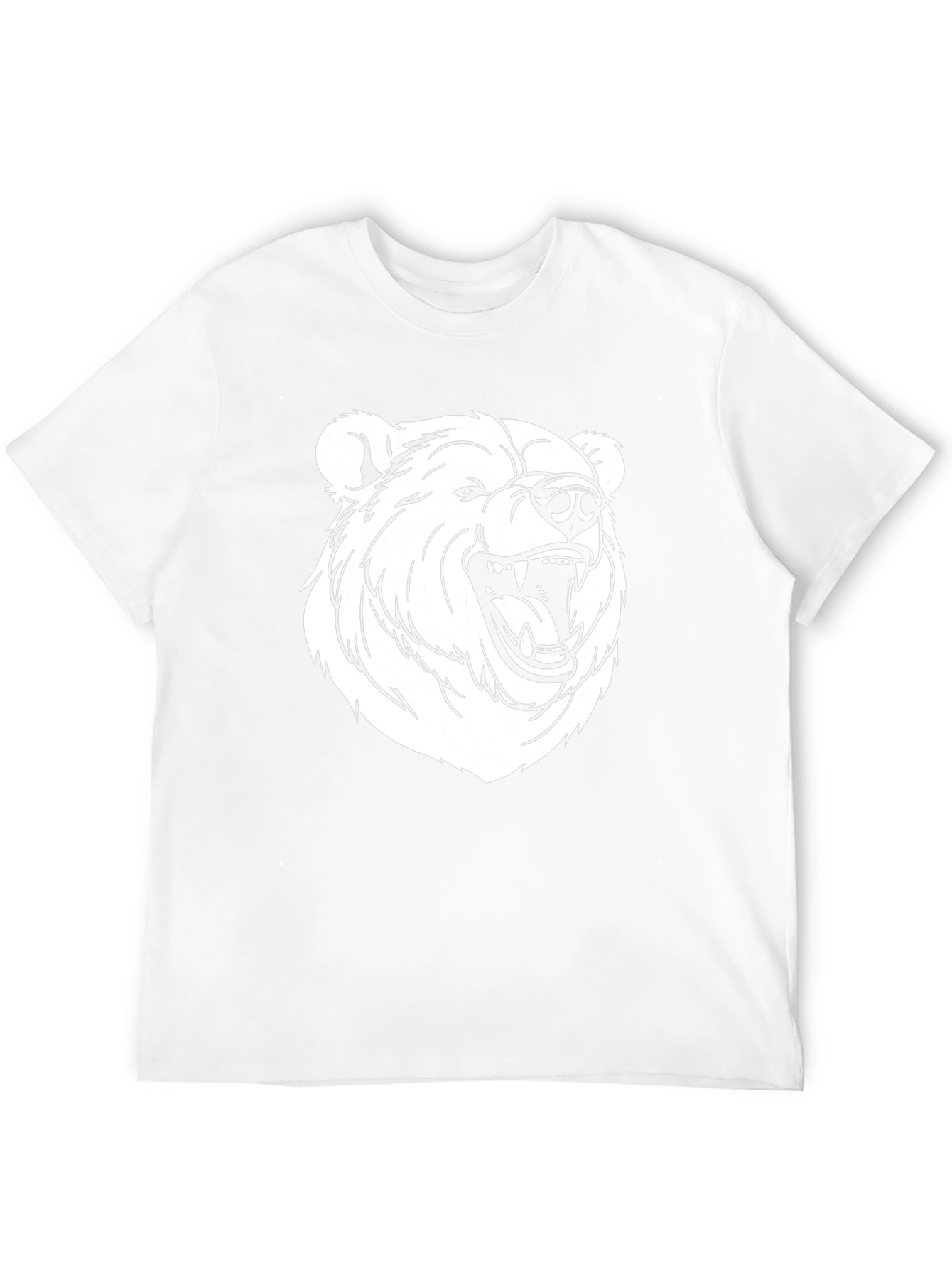 Black T-Shirt with Bear Graphic