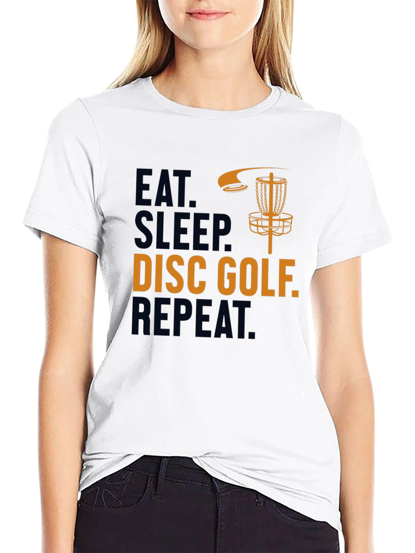 Eat Sleep Disc Golf Repeat Graphic Tee