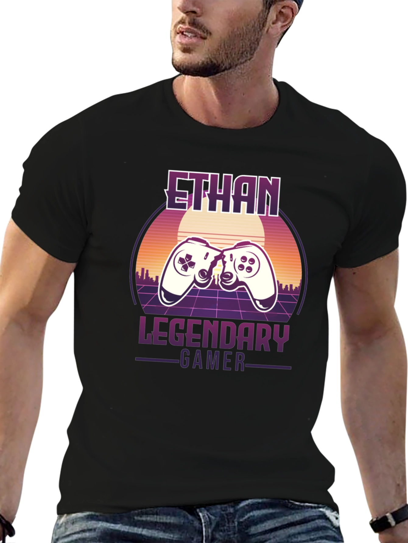 Ethan Legendary Gamer T-Shirt Retro Style