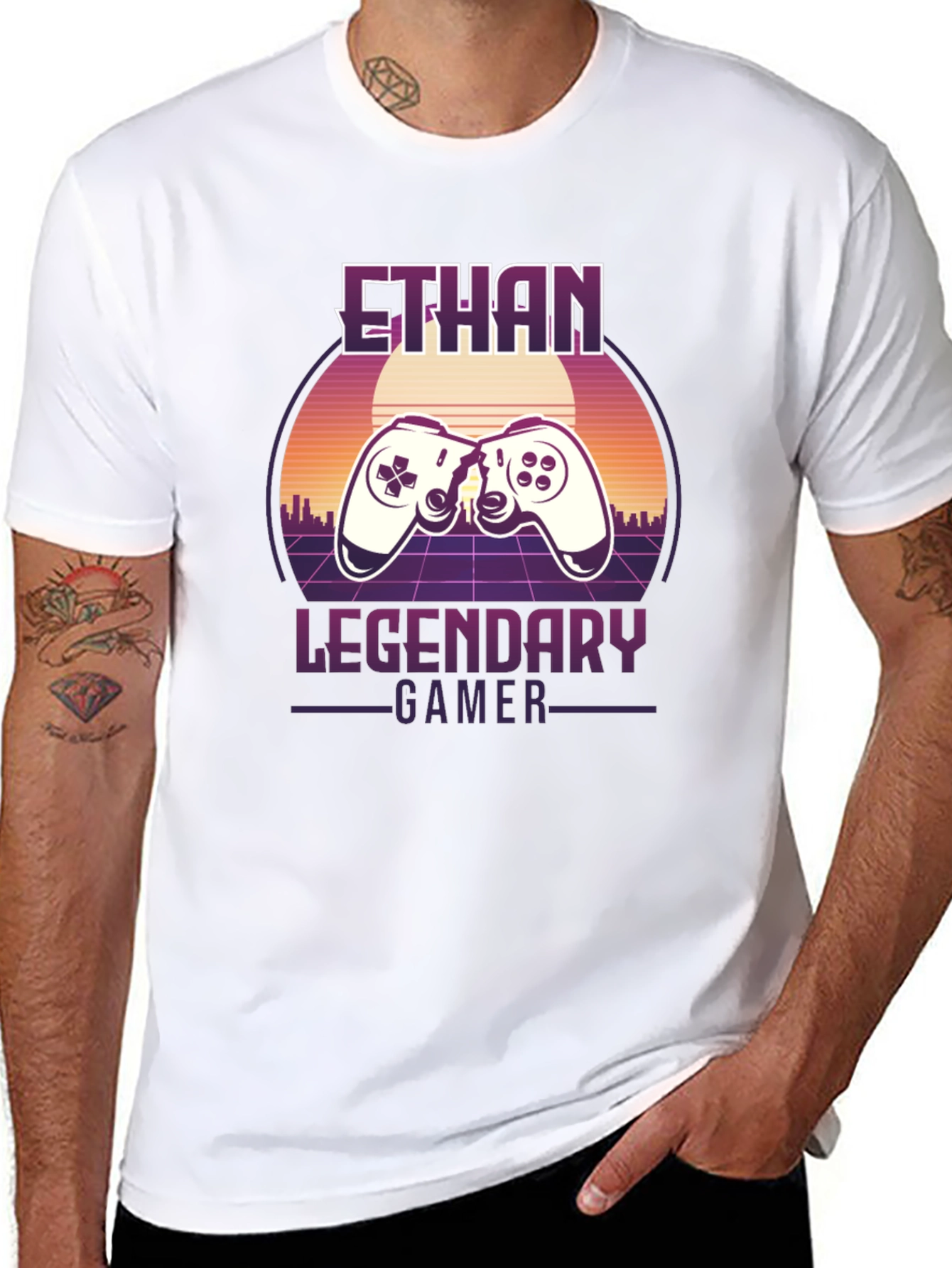 Ethan Legendary Gamer T-Shirt Retro Style