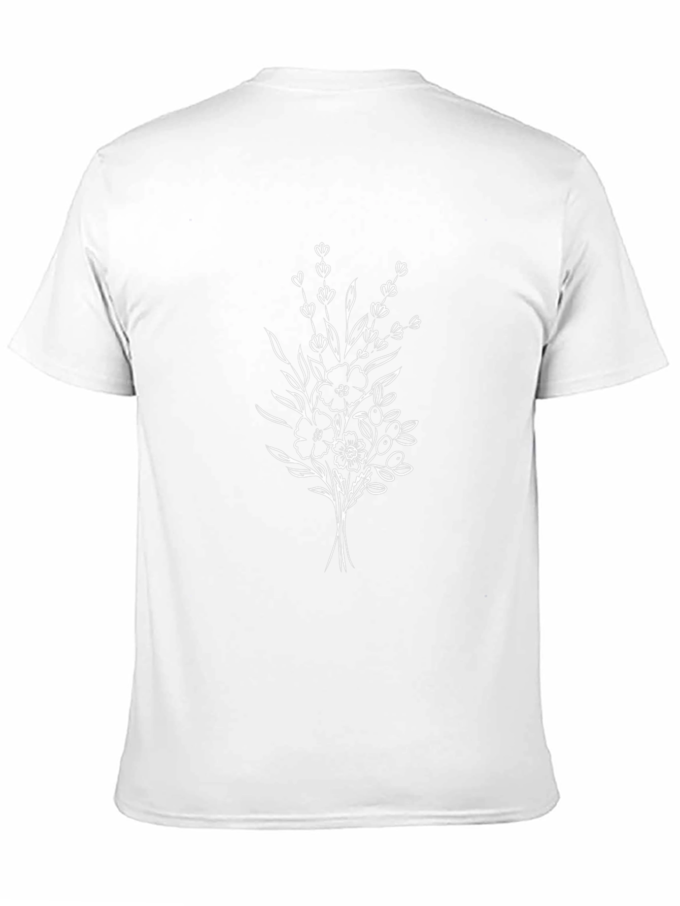 Floral Graphic Black T-Shirt for Men