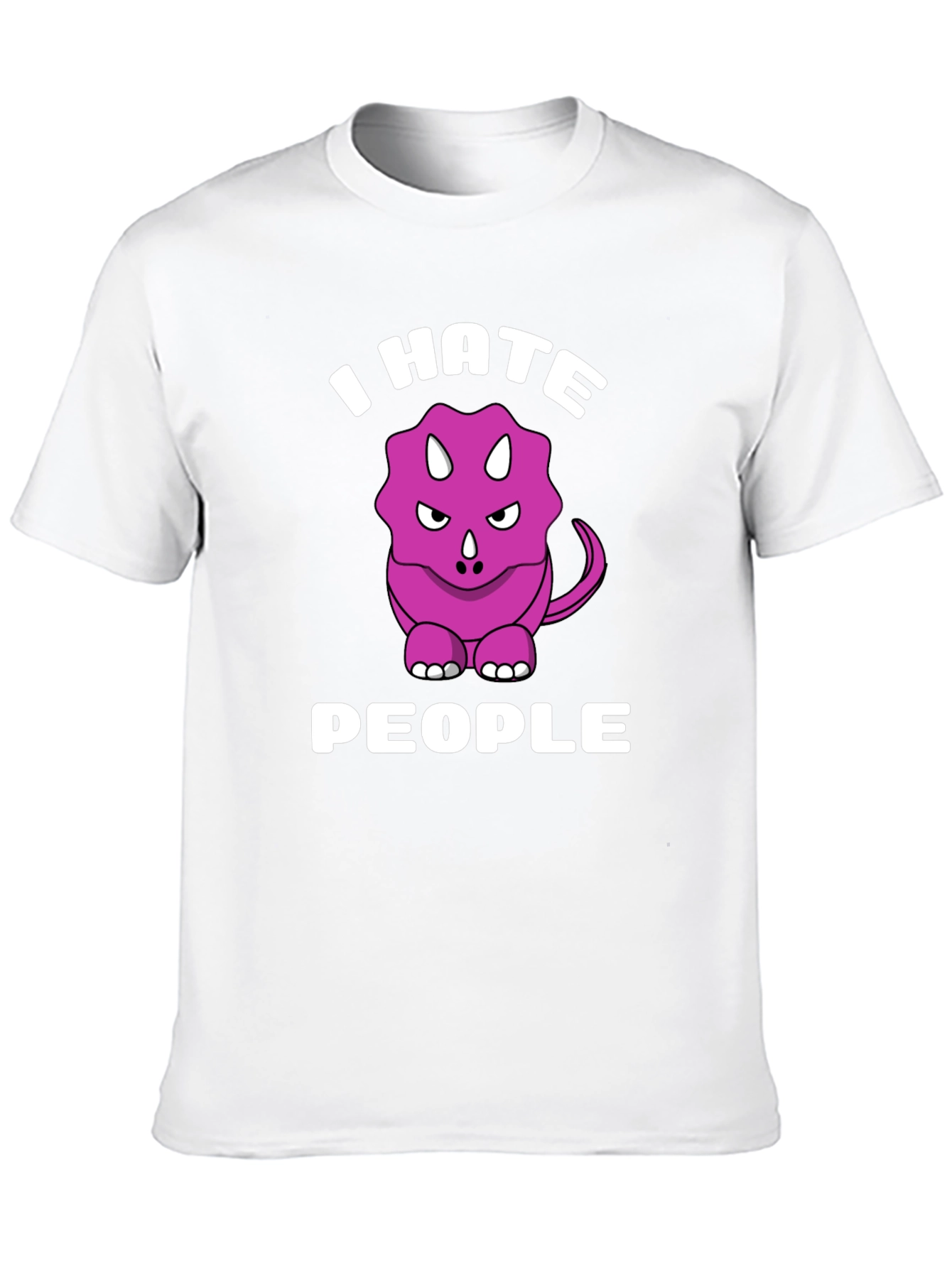 I Hate People Triceratops Graphic Tee