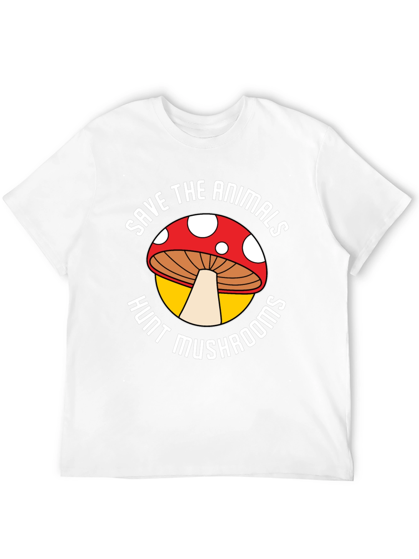 Save the Animals Hunt Mushrooms Graphic Tee