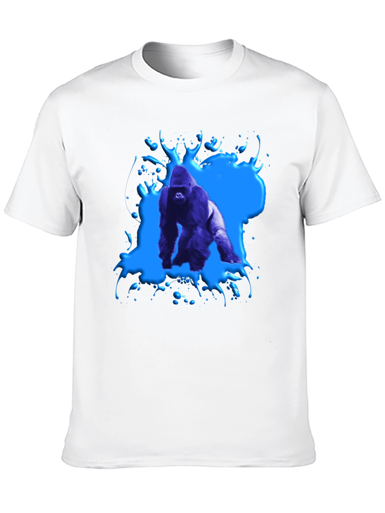 Gorilla Splash Graphic Tee - Bold Black T-Shirt