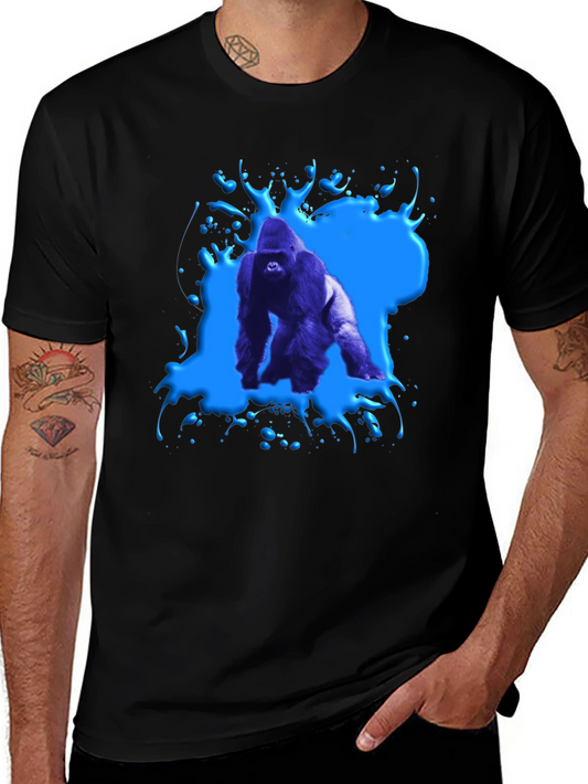 Gorilla Splash Graphic Tee - Bold Black T-Shirt