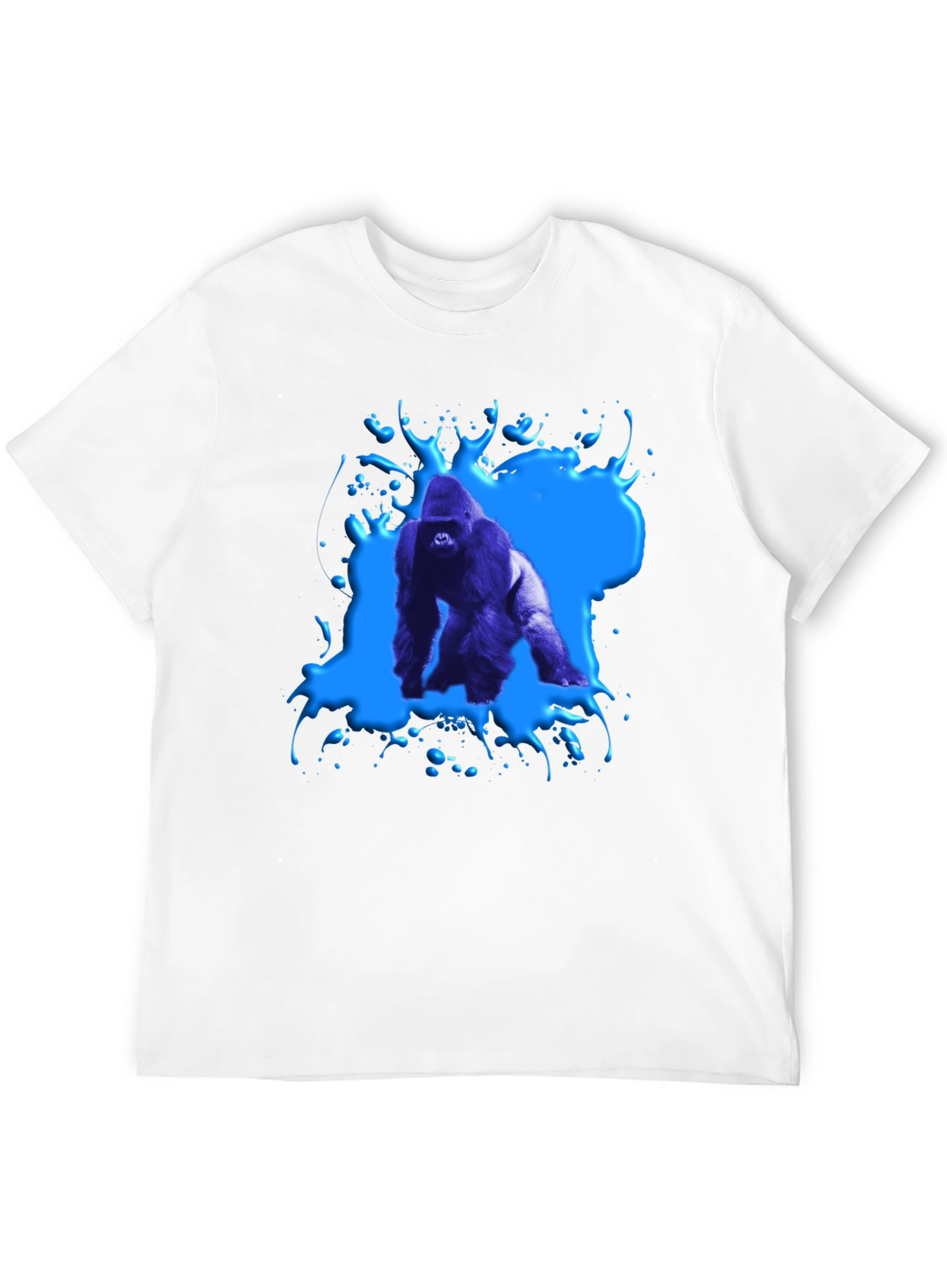 Gorilla Splash Graphic Tee - Bold Black T-Shirt