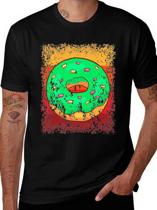 Donut Graphic Tee - Retro Style Donut Lover Shirt