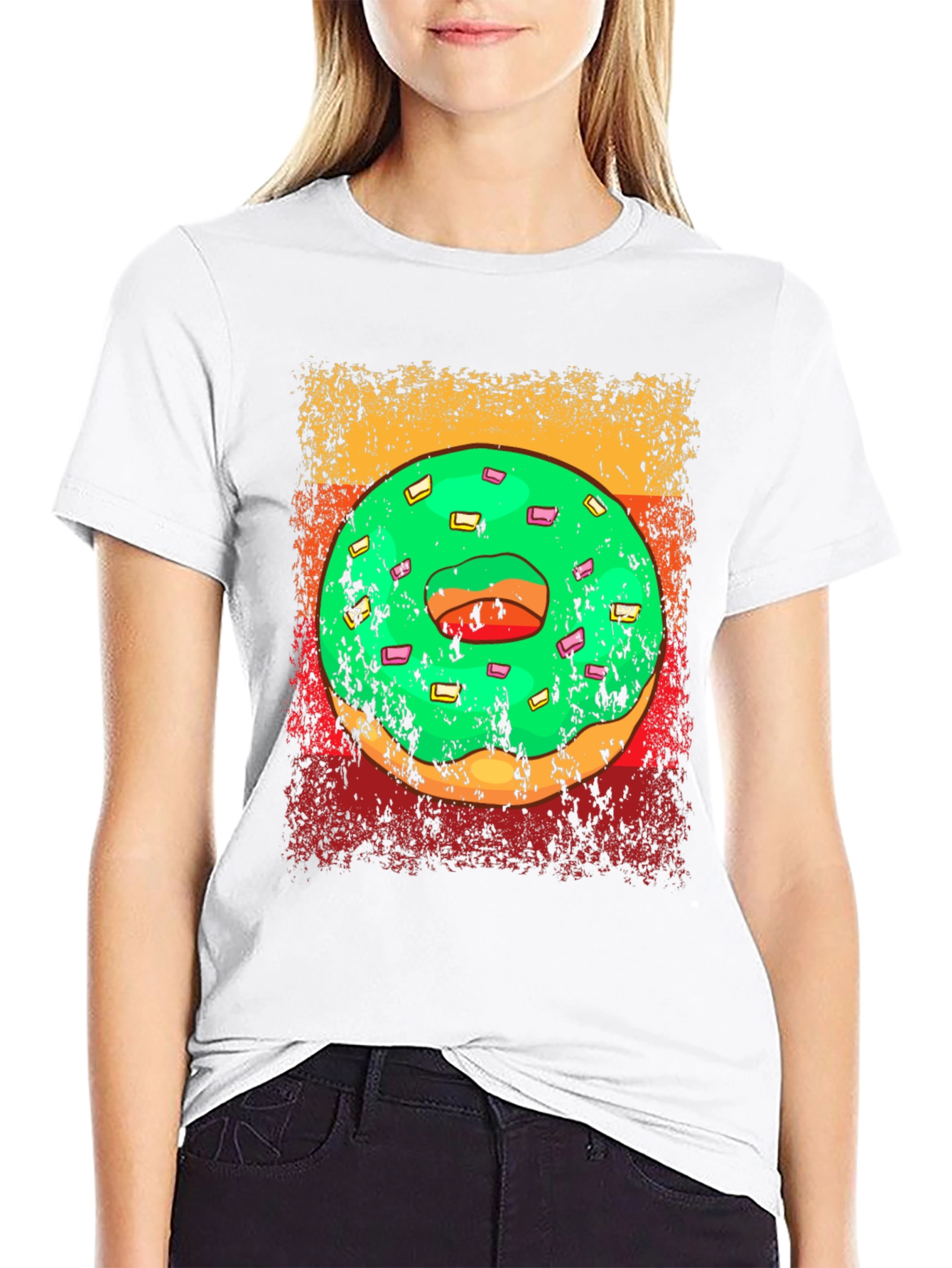 Donut Graphic Tee - Retro Style Donut Lover Shirt