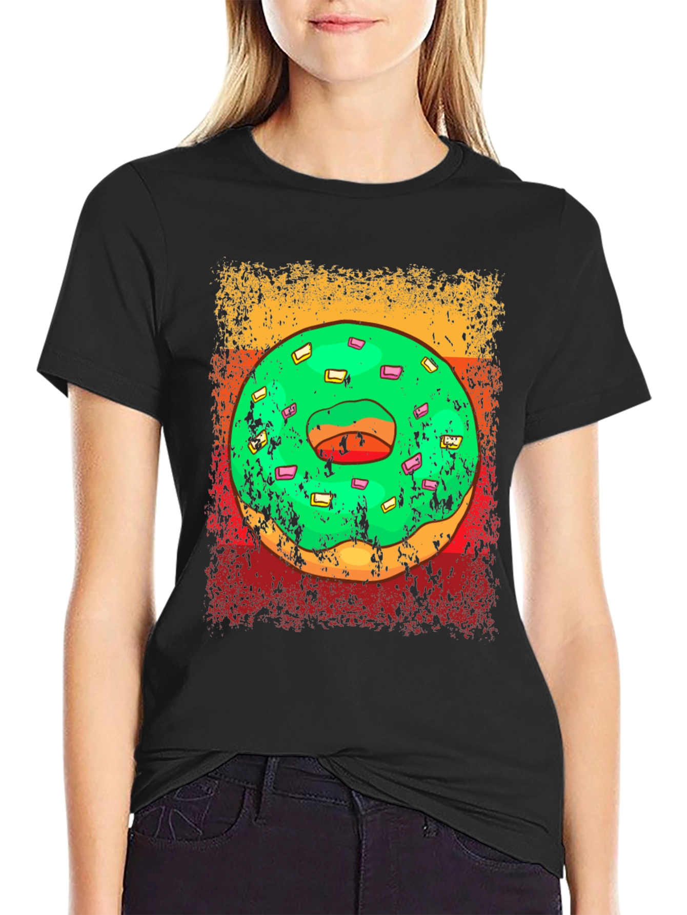 Donut Graphic Tee - Retro Style Donut Lover Shirt