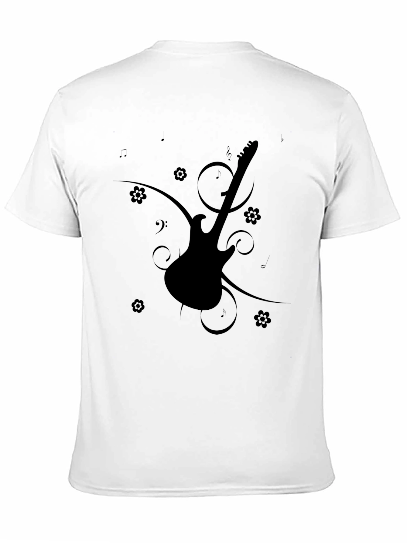 Black Guitar Graphic Tee - Stylish Unisex T-Shirt