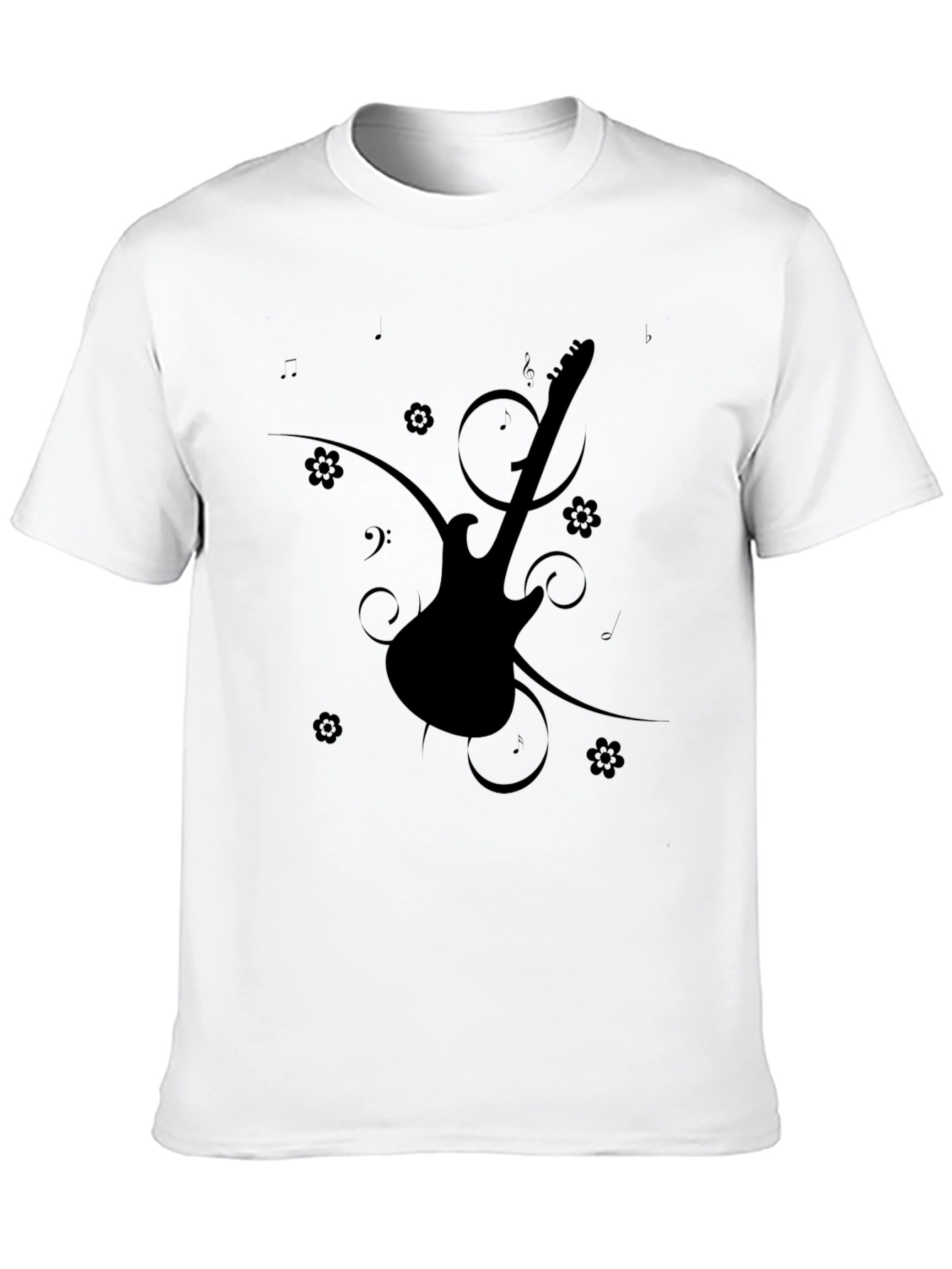 Black Guitar Graphic Tee - Stylish Unisex T-Shirt