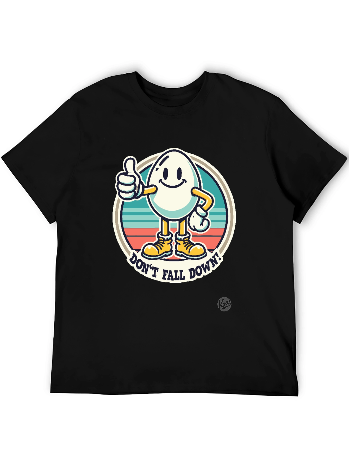 Funny Egg Cartoon T-Shirt - Dont Fall Down!