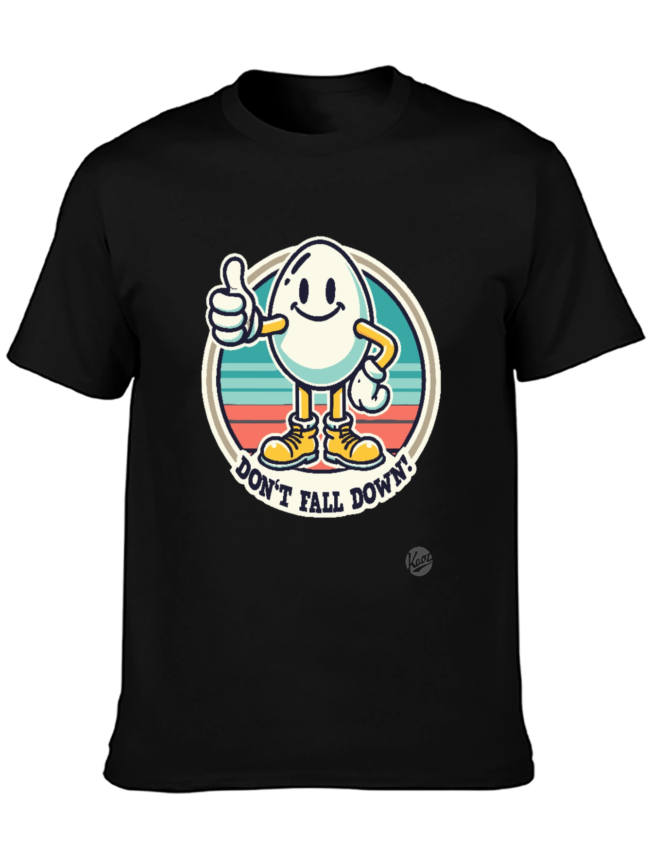 Funny Egg Cartoon T-Shirt - Dont Fall Down!