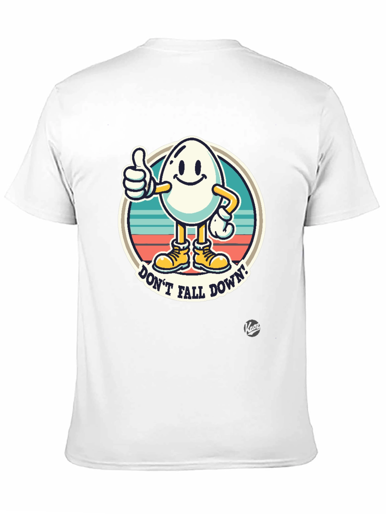 Funny Egg Cartoon T-Shirt - Dont Fall Down!