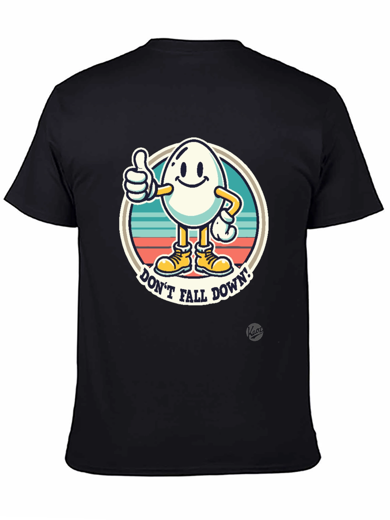 Funny Egg Cartoon T-Shirt - Dont Fall Down!