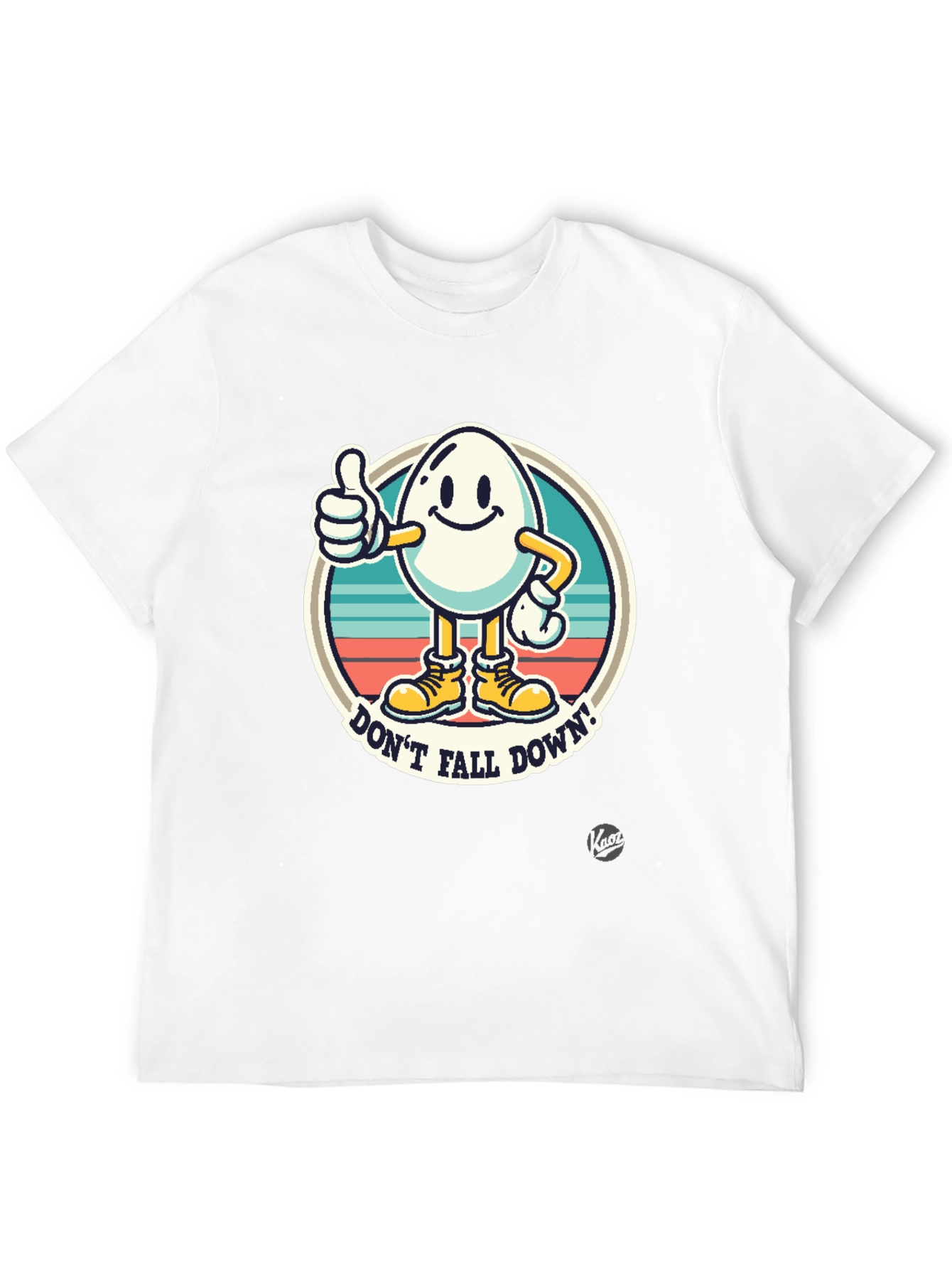 Funny Egg Cartoon T-Shirt - Dont Fall Down!