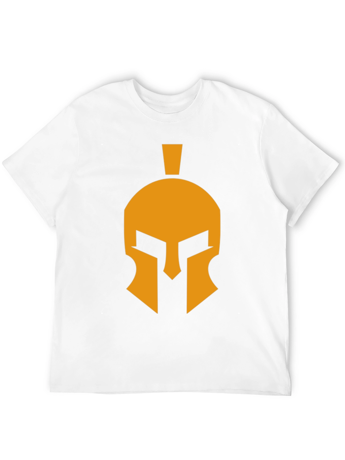 Spartan Helmet Graphic Tee - Black Cotton Casual T-Shirt