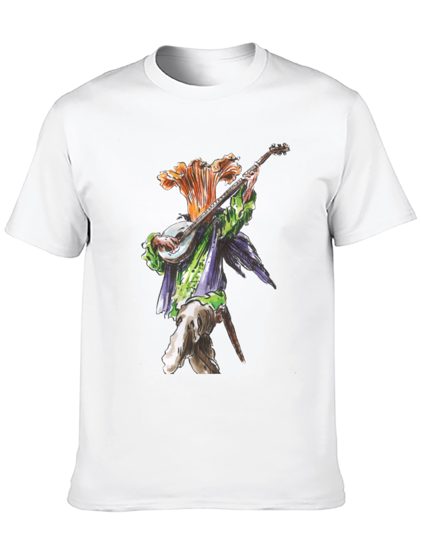 Floral Bard Graphic Tee - Black Cotton